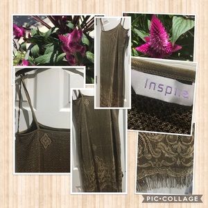 New dress never worn. Gold sleeveless dress